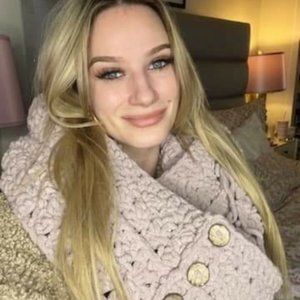 Handmade crochet infinity scarf one size